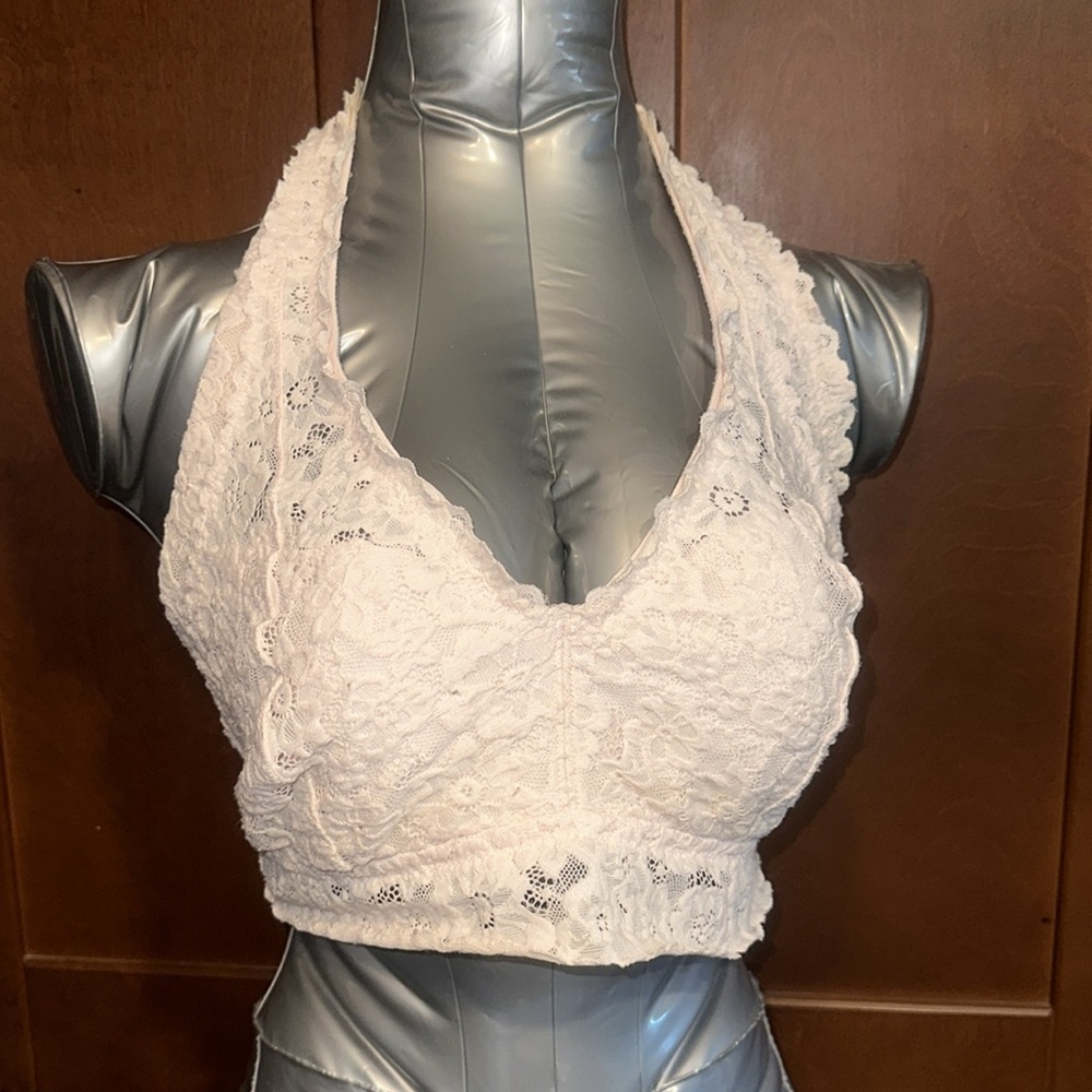 Halter bralette ballet pink lace softesta